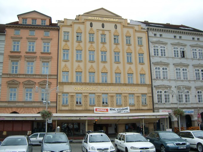 Hotel Dvořák as a part of the shopping centre Dvořák